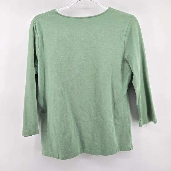 Sage Y2K Babydoll Beaded Top Size MD Forest Fairy Boho Phoebe Buffay 2000s - Picture 5 of 8